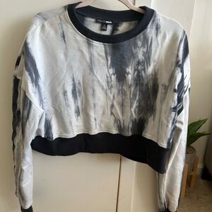 Fashion Nova Monochrome Tie-Dye Sweatshirt